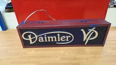 Lot 99 - DAIMLER VP ILLUMINATED BOX SIGN 26" X 8"