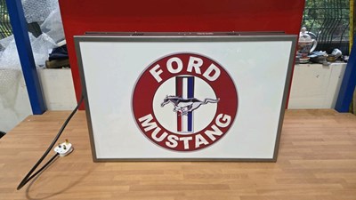 Lot 103 - FORD MUSTANG ILLUMINATED BOX SIGN 24" X 16"