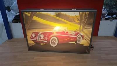Lot 73 - JAGUAR XK120 , DOUBLE SIDED ILLUMINATED BOX SIGN 24" X 16"