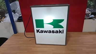 Lot 63 - KAWASAKI NINJA , DOUBLE SIDED BOX SIGN 21" X 16"
