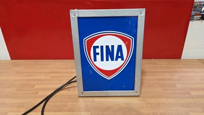 Lot 159 - FINA ILLUMINATED BOX SIGN 13" X 9.5"