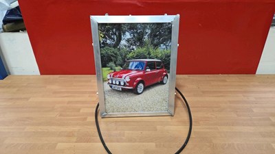 Lot 155 - MINI COOPER LIGHT UP SIGN 13" X 10"