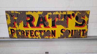 Lot 199 - PRATT'S PERFECTION SPIRIT ENAMEL SIGN 52" X 18"