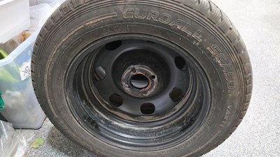 Lot 325 - 4 X STEEL 16" WHEELS WITH WINTER / M+S TYRES