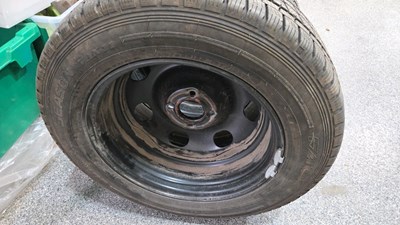 Lot 325 - 4 X STEEL 16" WHEELS WITH WINTER / M+S TYRES