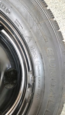 Lot 325 - 4 X STEEL 16" WHEELS WITH WINTER / M+S TYRES
