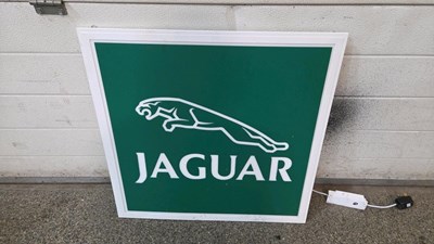Lot 559 - JAGUAR ILLUMINATED SIGN 240V 24" X 24"