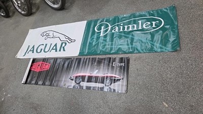 Lot 751 - PAIR OF JAGUAR DAIMLER SHOWROOM VINYL BANNERS
