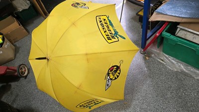 Lot 210 - JORDAN RACING UMBRELLA WITH BUZZIN HORNET LIVERY