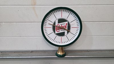 Lot 848 - CASTROL MANTLE CLOCK 12" DIA