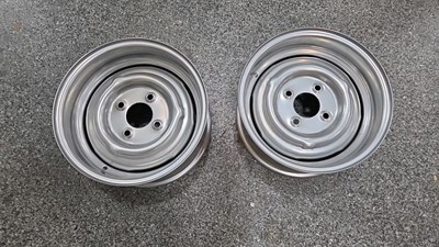 Lot 253 - PAIR OF NEW UNUSED FORD 6J 13" STEEL WHEEL RIMS