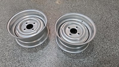 Lot 569 - PAIR OF NEW UNUSED FORD 6J 13" STEEL WHEEL RIMS