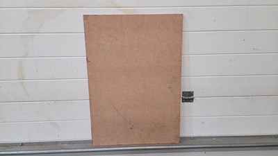 Lot 31 - WOODEN HAND PAINTED BROOKLAND'S 500 MILE RACE 28" X 20"