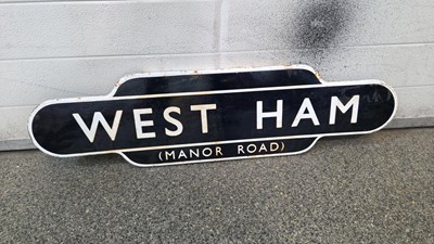 Lot 55 - WEST HM RAILWAY SIGN 36" X 10"