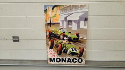 Lot 317 - MONACO TRANSFER PRINTED SIGN 24" X 16"