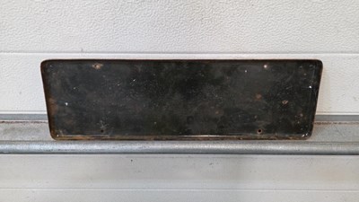 Lot 371 - PARCELS AND LEFT LUGGAGE ENAMEL SIGN 18" X 5.5"