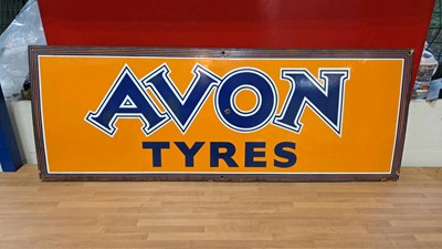 Lot 225 - AVON TYRES ENAMEL SIGN 41" X 15"