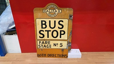 Lot 791 - HALIFAX BUS STOP SIGN , WITH BOTH DIRECTIONS ON THE BOTTOM