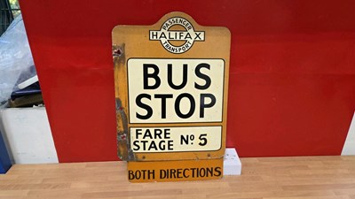 Lot 791 - HALIFAX BUS STOP SIGN , WITH BOTH DIRECTIONS ON THE BOTTOM
