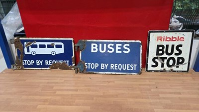 Lot 271 - SELECTION OF DOUBLE SIDED BUS STOP SIGNS