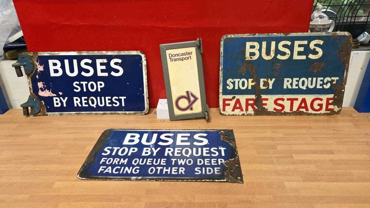 Lot 685 - SELECTION OF DOUBLE SIDED BUS STOP SIGNS