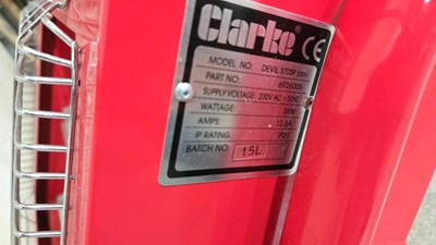 Lot 865 - CLARKE INFA RED WORKSHOP HEATER