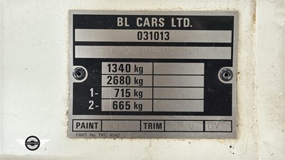 Lot 314 - 1982 TRIUMPH TR7 V8 CONVERTIBLE