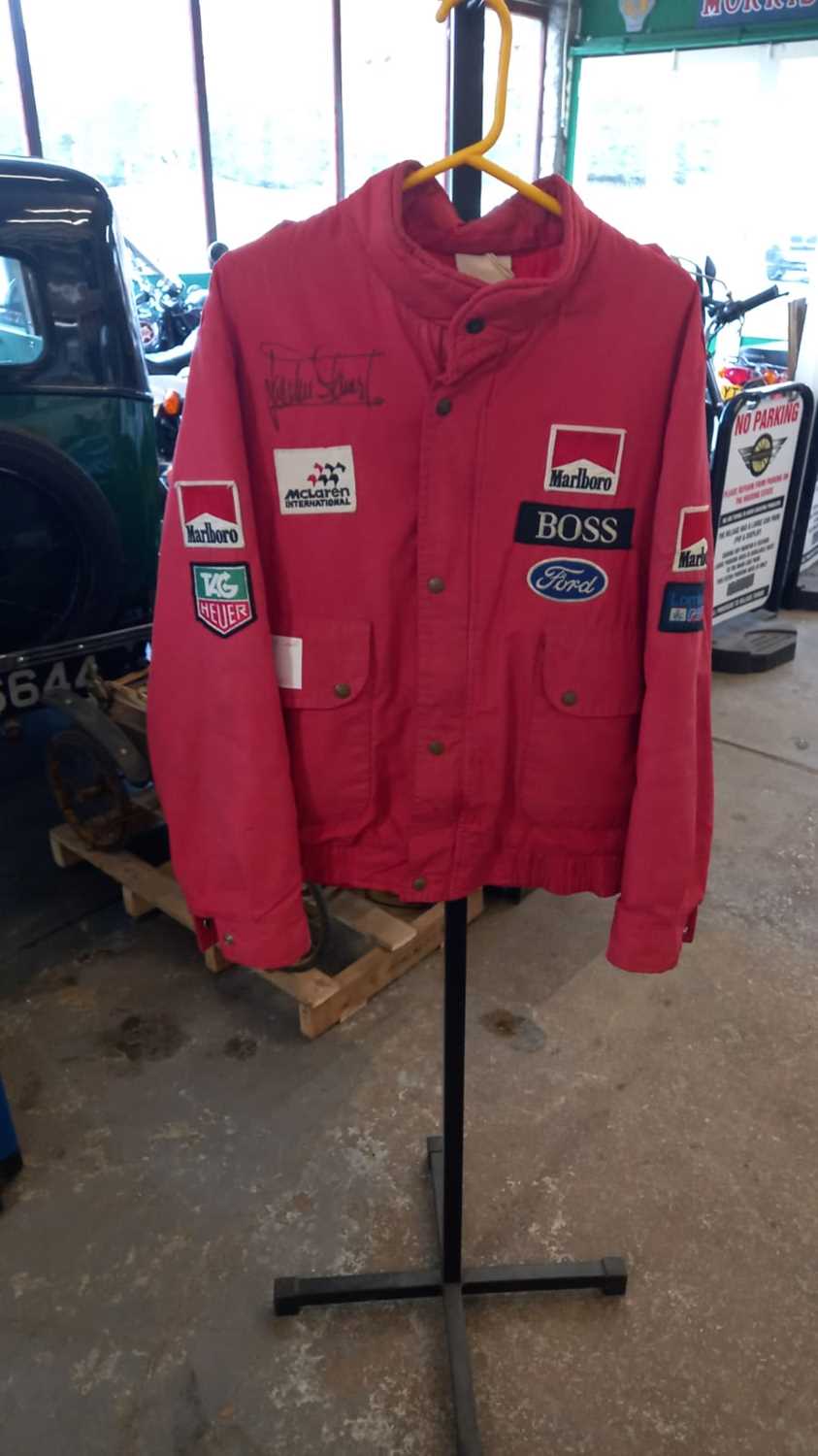 Lot 111 - MARLBORO RACING JACKET SIGNED BY JACKIE STEWART