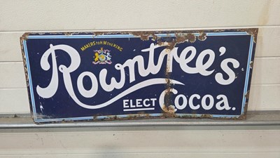 Lot 369 - ROWNTREE'S ELECT COCOA ENAMEL SIGN 36" X 15"