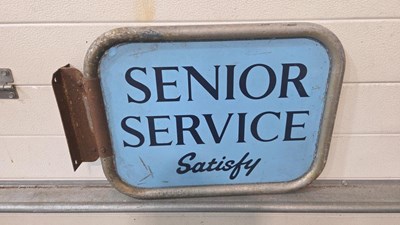 Lot 59 - SENIOR SERVICE , DOUBLE SIDED WALL MOUNTED SIGN 19" X 15"
