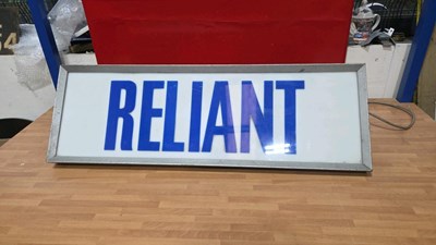 Lot 717 - RELIANT DEALERSHIP LIGHT UP SIGN 36" X 12"