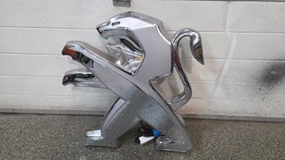 Lot 353 - PEUGEOT ILLUMINATED INDOOR SIGN 24" X 24"