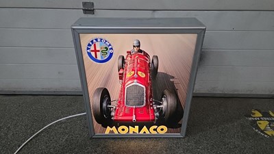 Lot 373 - ALFA ROMEO LIGHT UP SIGN 25" X 22"