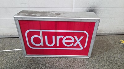 Lot 195 - DUREX LIGHT UP SIGN 25" X 16"