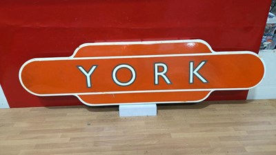 Lot 877 - YORK RAILWAY TOTEM SIGN 36" X 10"