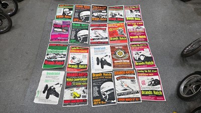 Lot 795 - 20 ORIGINAL 1960'S BRANDS HATCH ADVERTISING POSTERS