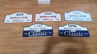 Lot 227 - NORWICH UNION CLASSIC CAR RALLIES PLATES