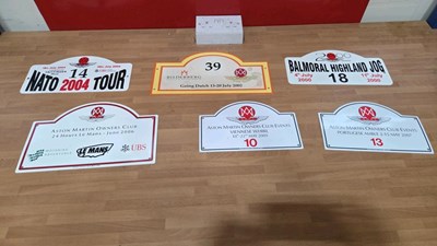 Lot 513 - ASTON MARTIN OWNERS CLUB EVENTS RALLIE PLATES