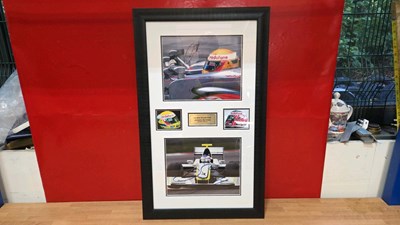 Lot 233 - FRAMED F1 PICTURE SIGNED BY LEWIS HAMILTON & JENSON BUTTON