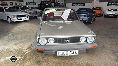 Lot 344 - 1987 VOLKSWAGEN GOLF CABRIO GL