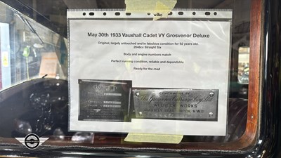 Lot 824 - 1933 VAUXHALL