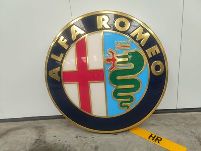 Lot 237 - GENUINE ALFA DEALERSHIP ILLUMINATED SIGN - APPROXIMATELY 50"
