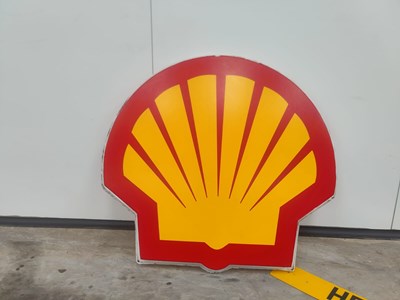 Lot 393 - GENUINE SHELL PETROLEUM FORECOURT SIGN. SHELL SHAPED - APPROX 36"