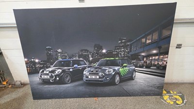 Lot 841 - MINI ADVERTISING CANVAS ON ALUMINIUM FRAME 72" X 48"