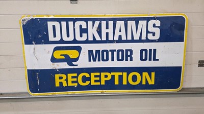Lot 75 - DUCKHAMS MOTOR OIL RECEPTION SIGN 59" X 29"