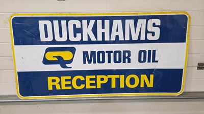 Lot 455 - DUCKHAMS MOTOR OIL RECEPTION SIGN 59" X 29"