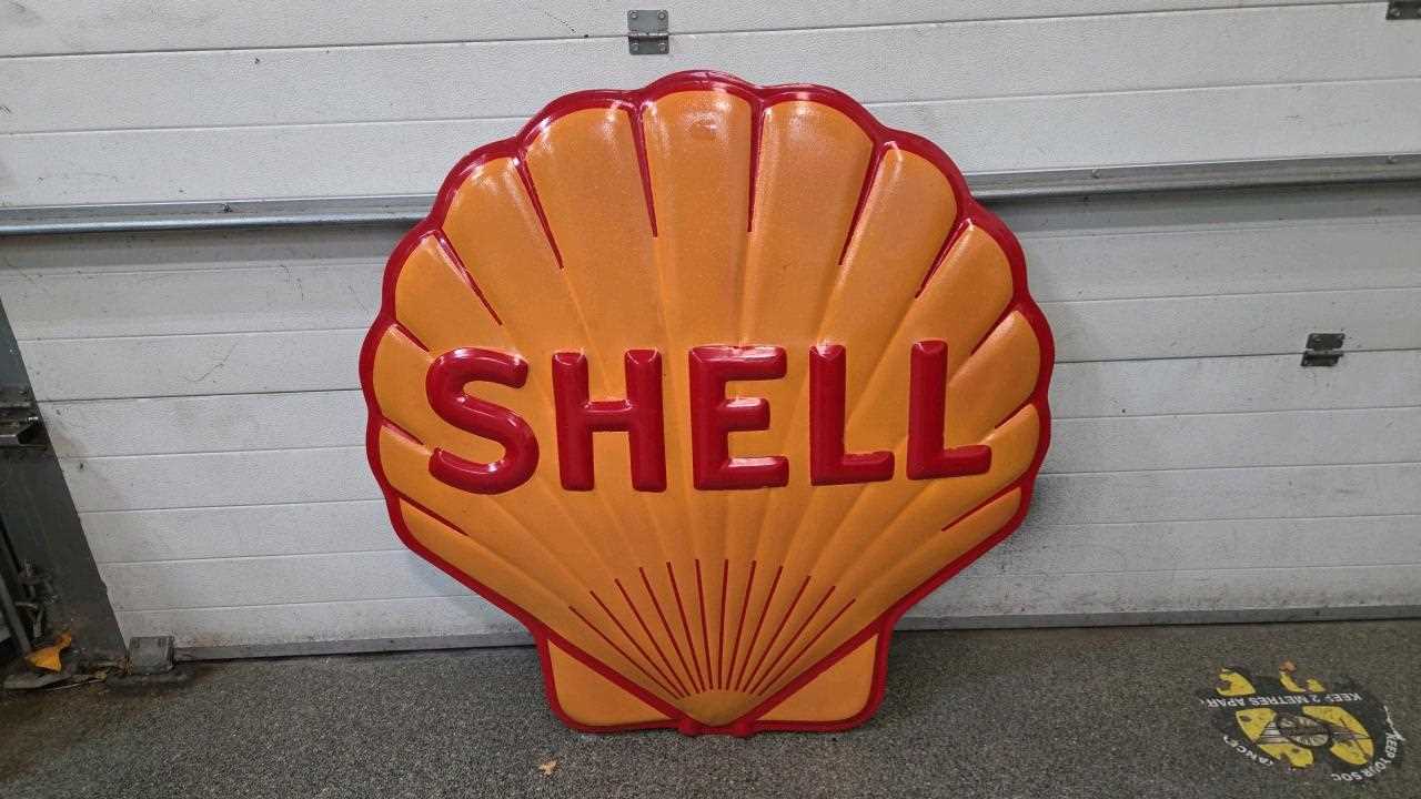 Lot 33 - LARGE SHELL SIGN 49" X 48"
