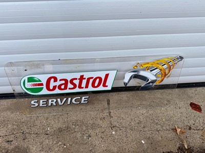 Lot 101 - CASTROL SERVICE PERSPEX SIGN 36" X 14"