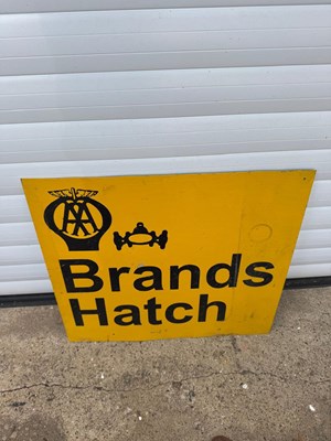 Lot 121 - AA BRANDS HATCH SIGN 22" X 20"