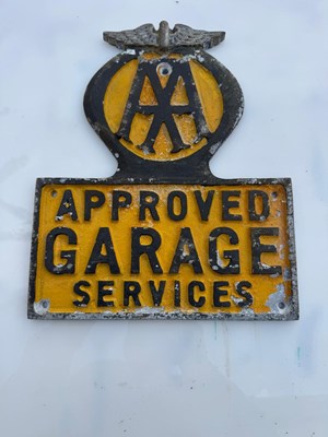 Lot 137 - CAST AA APPROVED GARAGE SIGN 11.5 " X 10"